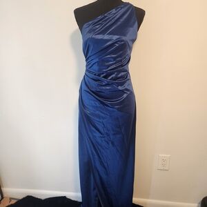 SHEIN Royal Blue One-Shoulder Dress